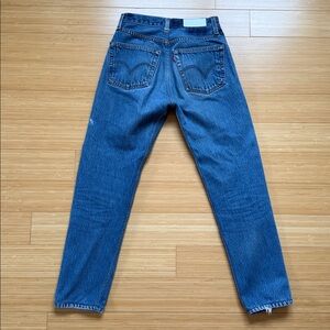 Re/Done x Levi’s high rise cropped jeans in medium blue size 24